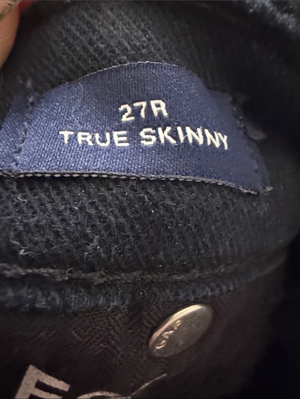 Gap True Skinny Black Flocked Polka Dot Jeans Size 27R - Picture 9 of 9